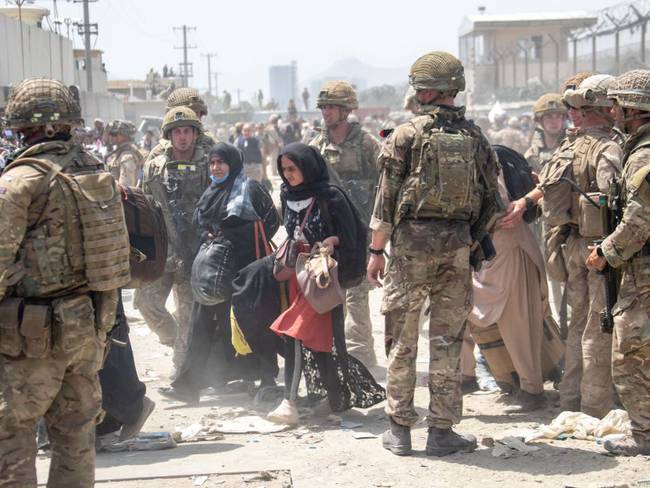Evacuaciones en Kabul, Afganistán.