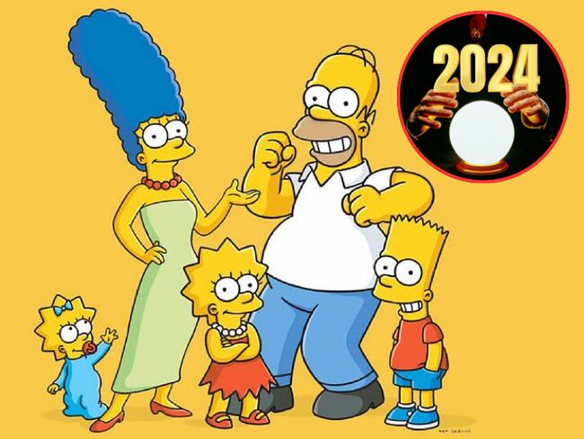 Los Simpson e imagen de referencia de predicciones 2024 // Fotos: Disney y Getty Images