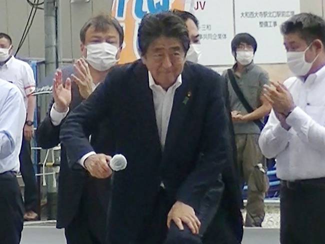 Minutos antes del ataque que terminó con la vida de Shinzo Abe. 