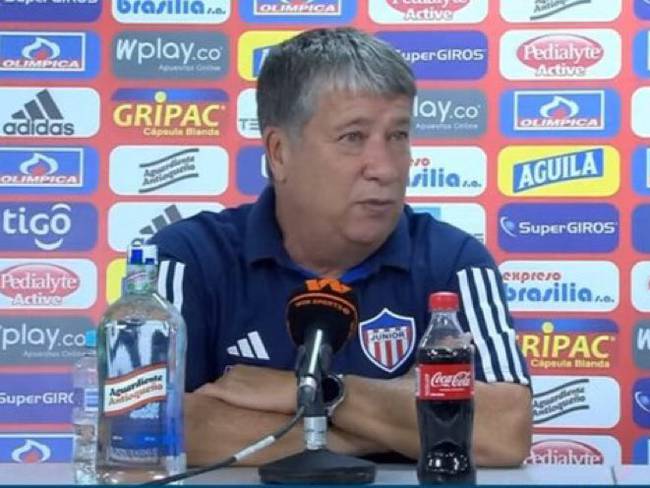 Hernán Darío Bolillo Gómez habló en la rueda de prensa luego del partido Junior Pereira por la fecha 19 de la liga colombiana. Foto: Twitter