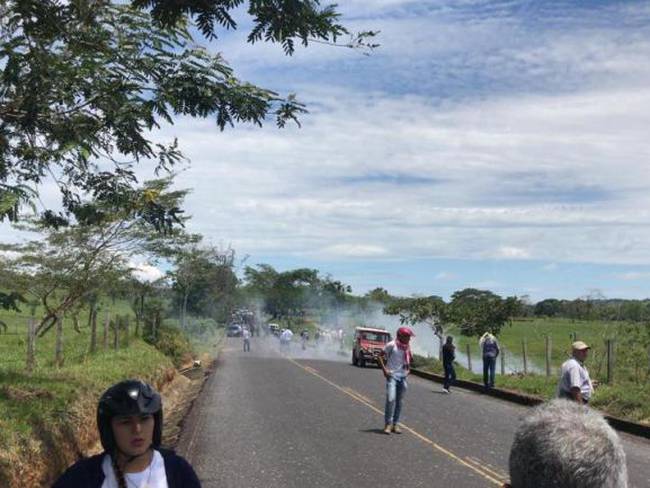Disturbios entre campesinos y Esmad en Caquetá