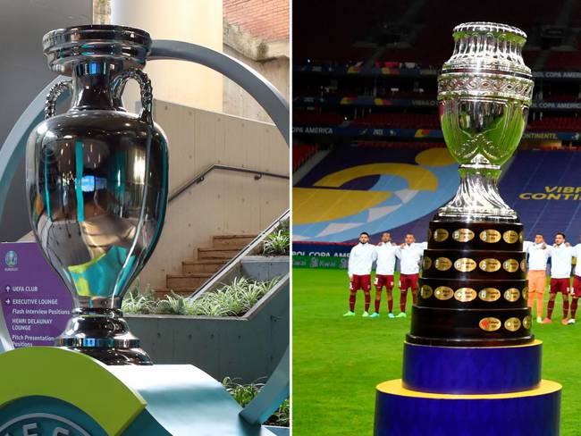 Trofeos Eurocopa y Copa América