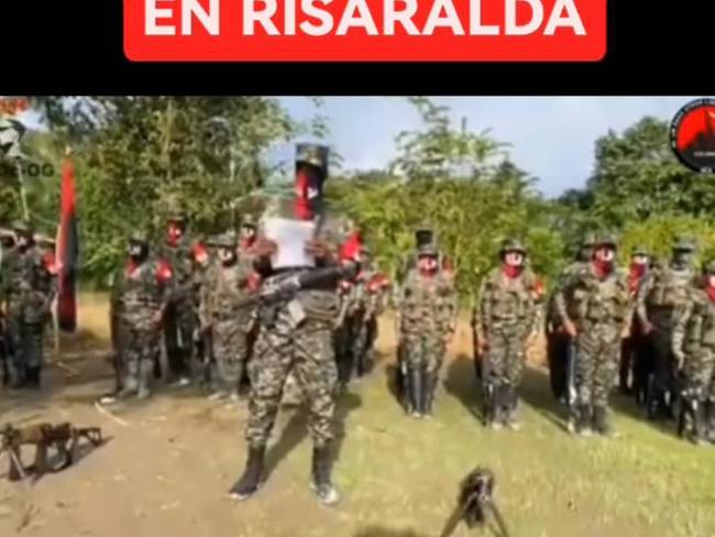 Foto: Captura video redes sociales / comunicado ELN a Risaralda