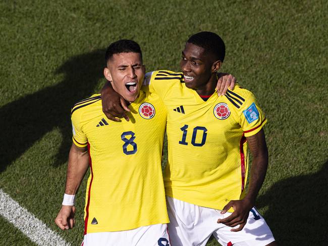 Gustavo Puerta junto con Yaser Asprilla en la Selección Colombia Sub-20. (Photo by Marcio Machado/Eurasia Sport Images/Getty Images)