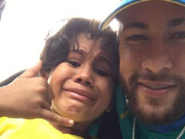Noymar, el niño que se tomó la foto con Neymar: &quot;Es el mejor del mundo&quot;