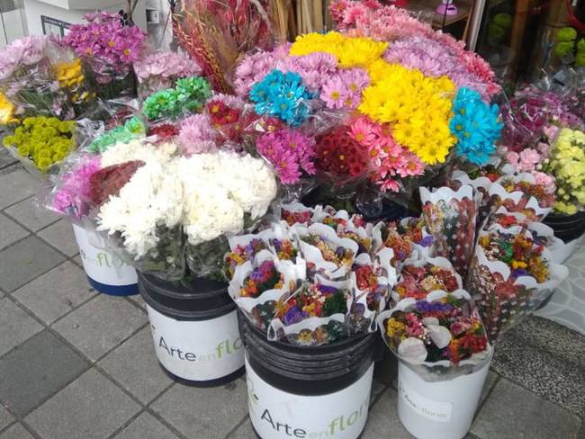 Comerciantes flores en Armenia
