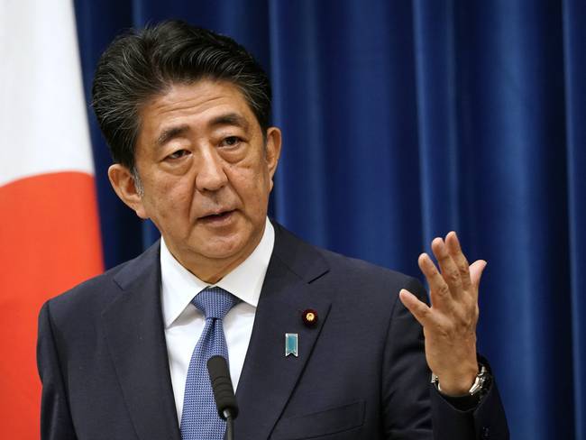 Exprimer ministro de Japón Shinzo Abe(Photo by Franck Robichon - Pool/Getty Images)