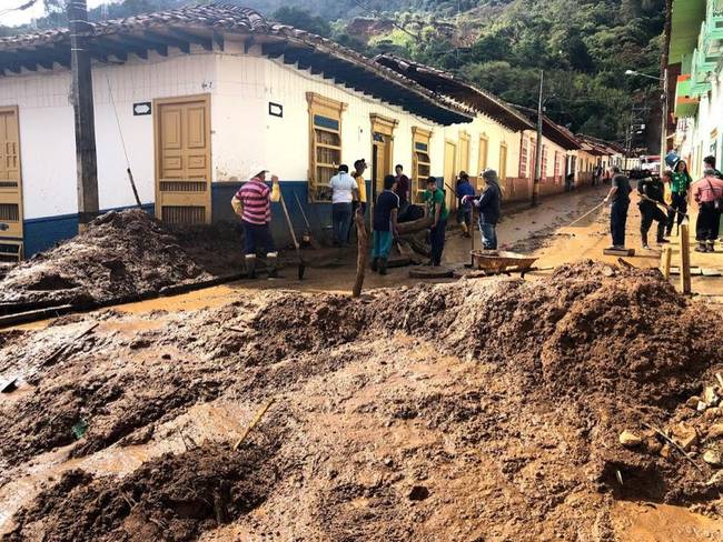 Afectaciones por las lluvias e inundaciones en Jericó, Antioquia. (Imagen referencial). Foto: Cortesía.