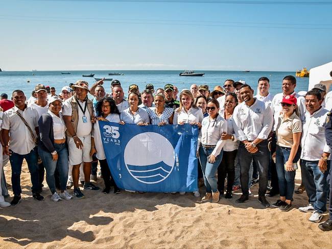 Playa Blanca certificada en Bandera Azul. Alcaldía de Santa Marta
