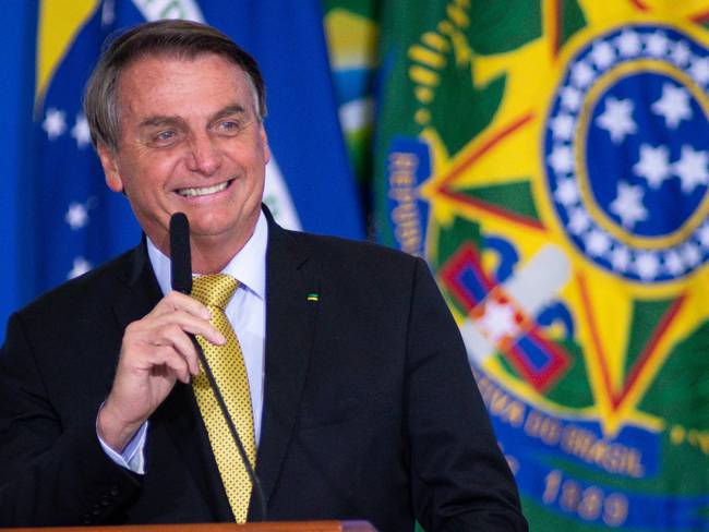 Jair Bolsonario, presidente de Brasil, en un evento oficial en 2021