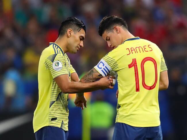 Falcao y James son los dos máximos goleadores históricos de la Selección Colombia. (Photo by Chris Brunskill/Fantasista/Getty Images)
