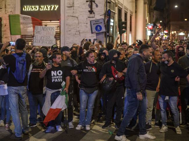 Protestas en Roma 