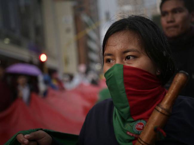 Minga indígena se mantiene en su marcha a Bogotá