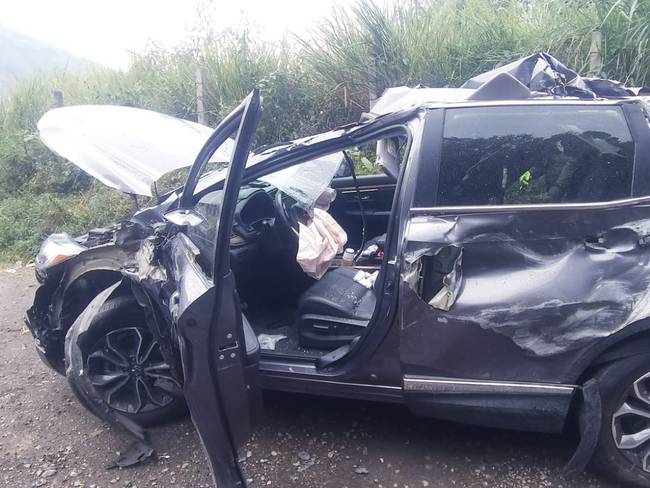 El accidente de tránsito en la vía Ibagué-Cajamarca en Tolima