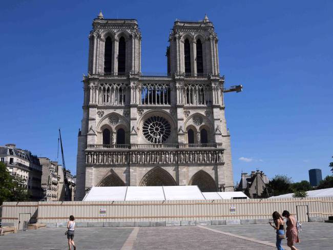 Plaza de la Catedral de Notre Dame en París 