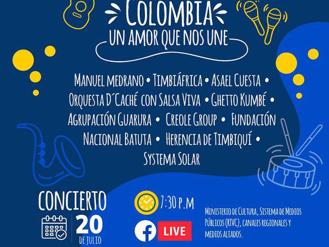 Colombia, un amor que nos une’: el gran concierto nacional el 20 de julio