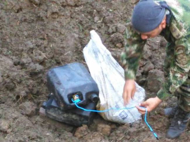 Ejército destruyó artefactos explosivos abandonados al sur del Tolima