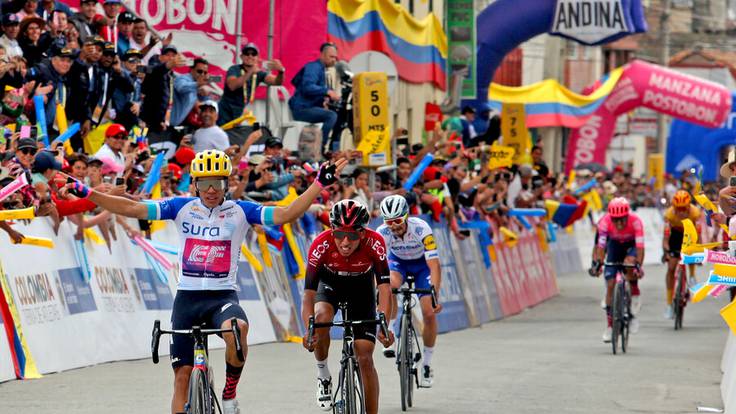 Tercera etapa del Tour Colombia 2.1 ganada por Juan Sebastián Molano EN 2020 (UAE Team Emirates) - (Colprensa - Cortesía)