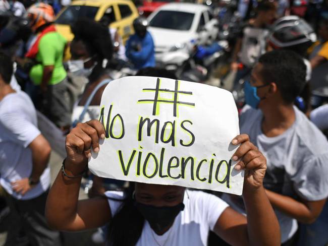 Una protesta en Buenaventura en contra de la criminalidad 