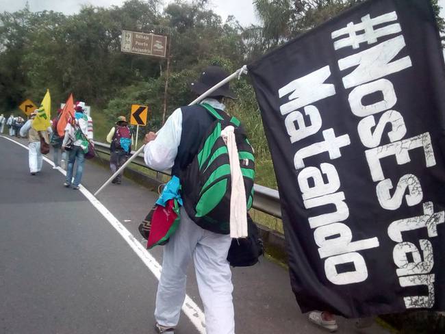 Marcha por la dignidad pasó por Quindío, rechazan asesinato de los ex farc