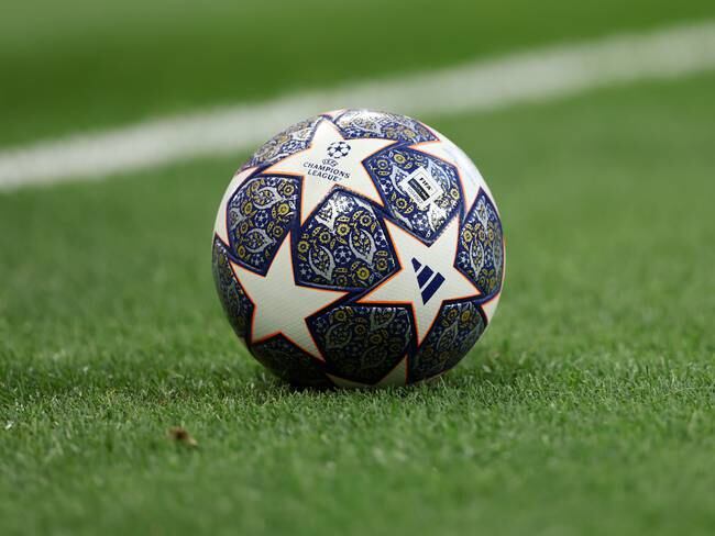 MADRID, SPAIN - MAY 09: A detailed view of the adidas UEFA Champions League match ball prior to the UEFA Champions League semi-final first leg match between Real Madrid and Manchester City FC at Estadio Santiago Bernabeu on May 09, 2023 in Madrid, Spain. (Photo by Julian Finney/Getty Images)
