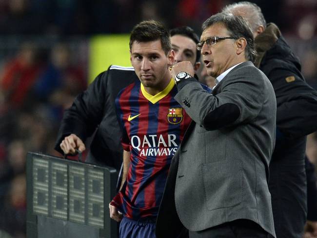 Lionel Messi junto con Gerardo el &quot;Tata&quot; Martino