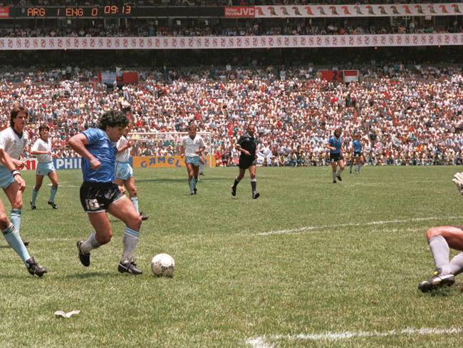 Gol de Diego Maradona a Ingalterra en los cuartos de final del Mundial de México 1986