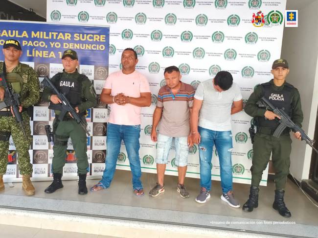 A la cárcel tres presuntos extorsionistas del Clan del Golfo en Sucre