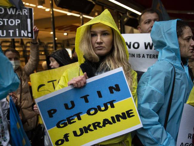 Manifestaciones en contra de la guerra en Ucrania