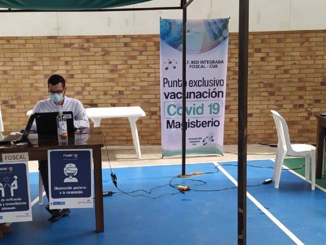 Inició jornada especial para vacunación de docentes en Bucaramanga