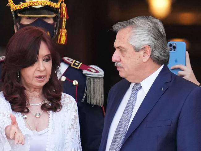 Cristina Kirchner y Alberto Fernández, distanciados en Argentina. Foto: Getty