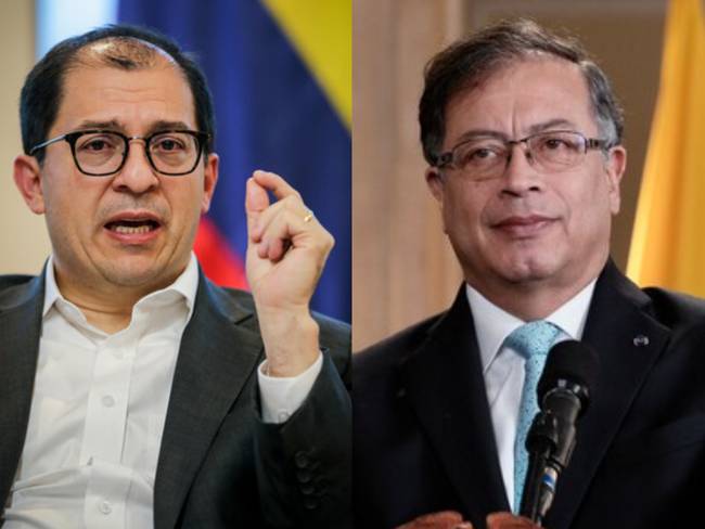 Fiscal Francisco Barbosa y presidente Gustavo Petro. Foto: (Colprensa-Mariano Vimos) / Colprensa (Cortesía presidencia de la República de Colombia)