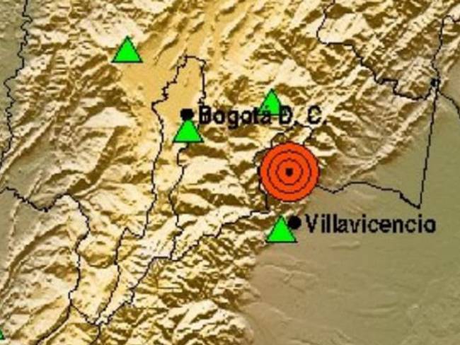 Zona de epicentro del temblo en Colombia