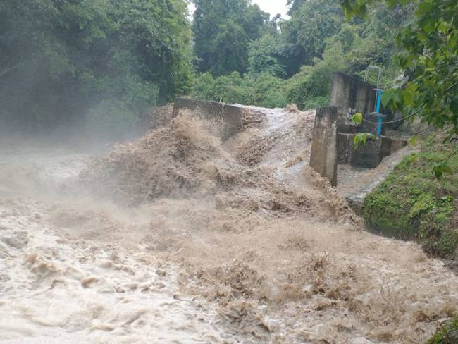 En el Huila, municipios de Pitalito y Hobo afectados por las lluvias.