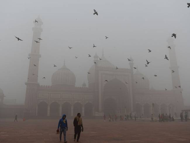 Neblina de contaminación en Nueva Delhi (India). 