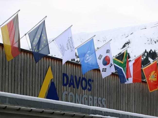 DAVOS, SWITZERLAND - JANUARY 16: A view of country flags as 53rd World Economic Forum (WEF), also known as Davos Summit starts in Davos, Switzerland on January 16, 2023. More than 2,700 leaders from 130 countries will attend this year&#039;s summit that will last until January 20. (Photo by Dursun Aydemir/Anadolu Agency via Getty Images)