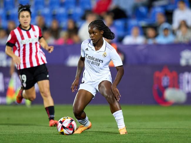 Linda Caicedo, delantera colombiana del Real Madrid. (Photo by Angel Martinez/Getty Images)