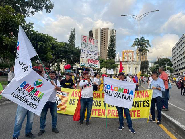 Así se vivió la marcha a favor de Petro en Bucaramanga
