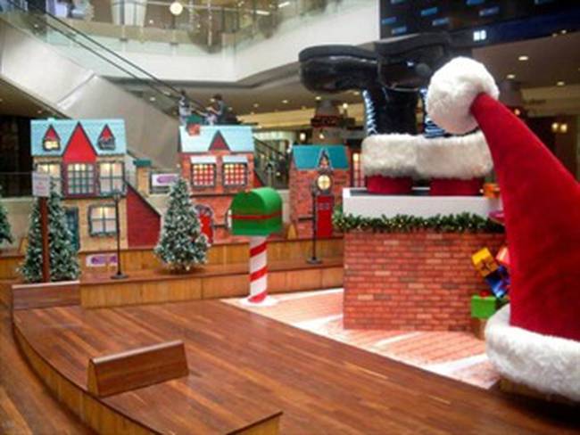 Los centros comerciales también se vistieron de Navidad