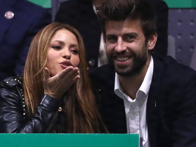 La cantante barranquillera Shakira junto al defensor del FC Barcelona, Gerard Piqué