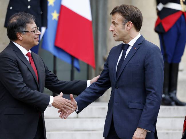 La reunión entre los presidentes Gustavo  Petro y  Emmanuel Macron de Francia