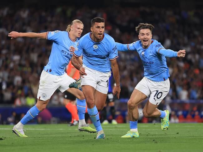 Rodri anotó el gol del Manchester City. (Photo by Simon Stacpoole/Offside/Offside via Getty Images)