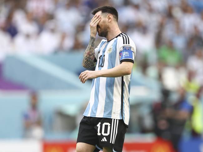 Lionel Messi en derrota de Argentina Qatar 2022 HOY / Getty