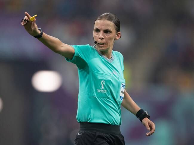 AL KHOR, QATAR - DECEMBER 01: Referee  Stephanie Frappart during the FIFA World Cup Qatar 2022 Group E match between Costa Rica and Germany at Al Bayt Stadium on December 1, 2022 in Al Khor, Qatar. (Photo by Visionhaus/Getty Images)
