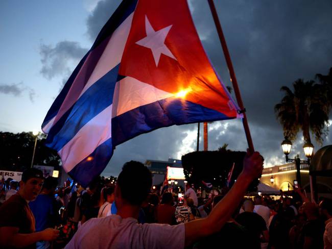 Manifestaciones en Miami en apoyo a Cuba.