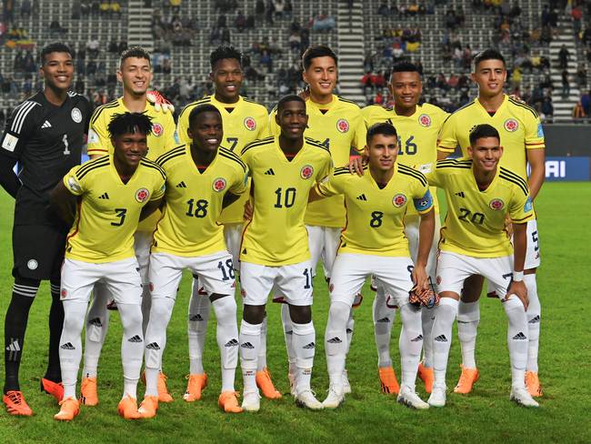 La Selección Colombia Sub-20 lidera el Grupo C con 6 puntos en dos presentaciones. (Photo by LUIS ROBAYO/AFP via Getty Images)
