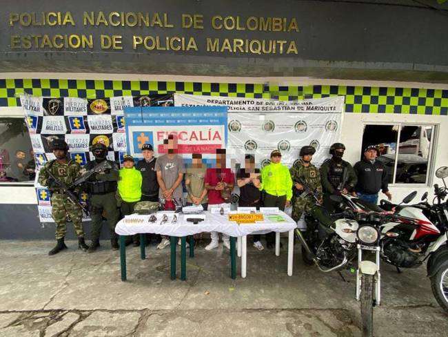 Integrantes de estructura delincuencial fueron capturados en Mariquita, Tolima.