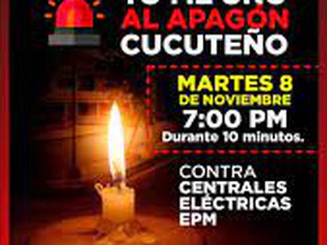 Promueven apagatón en Cúcuta por altos precios en tarifas de energía