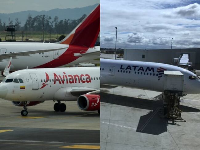 Collage Avianca y Latam. Foto: Getty Images.