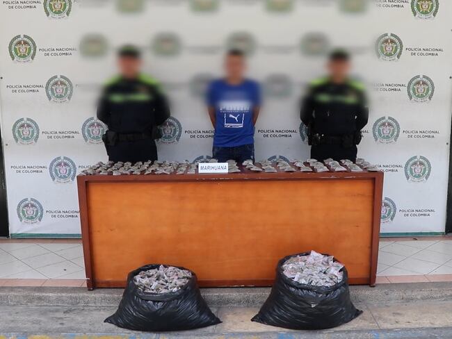 Incautación de 20 kilos de marihuana en Pereira - Policía Metropolitana de Pereira.